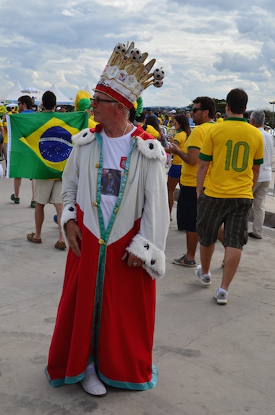 July 8, 2014 The German futbol king makes his way to the stadium for Match 61