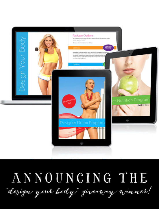 Announcing the "Design Your Body" Giveaway Winner! | Model Behaviors